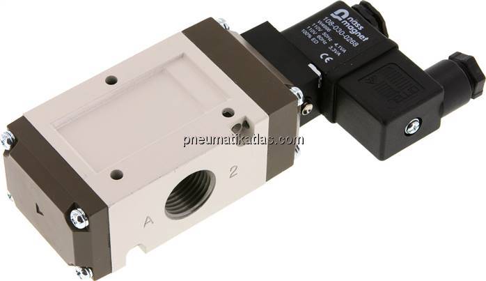 3/2-Wege Magnetventil, G 1/2", Federrückstellung (NC), 24 V AC