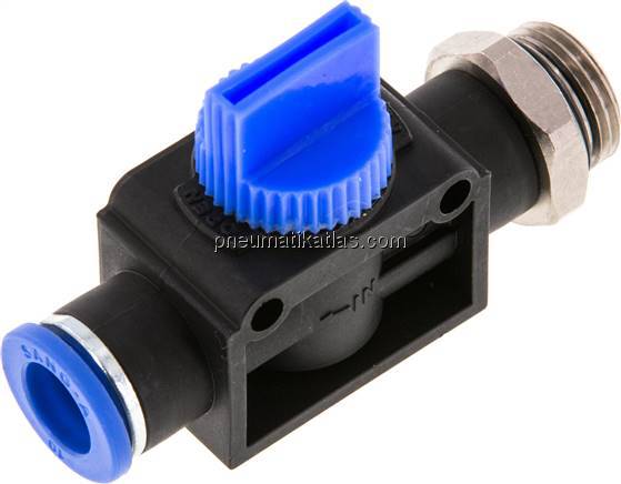 3/2-Wege-Absperrventil G 3/8"-10mm, Schlauchseite entlüftend