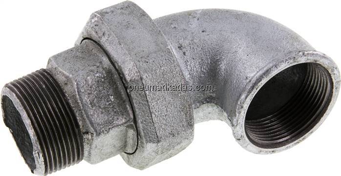 Winkel-Verschraubung konisch dichtend Rp/R 1-1/2"(IG/AG)