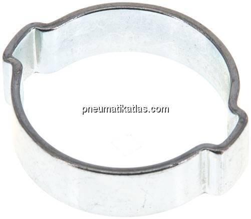 2-Ohr-Schlauchschelle 27 - 31mm, Stahl verzinkt (W1)