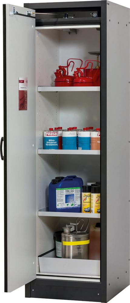 Schrank Q-Classic-30 564x1947 1Tür 3FB,Grau