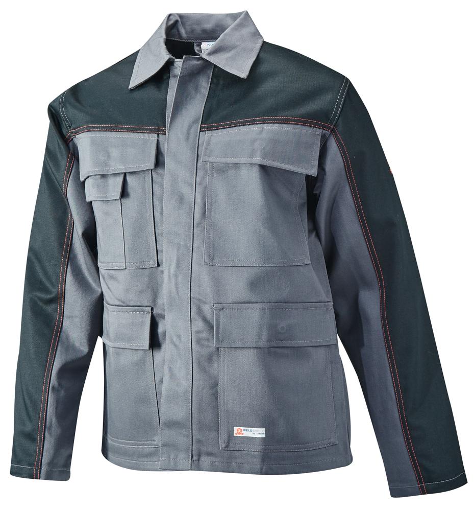 Jacke Weld Shield, Gr.64,grau/schwarz