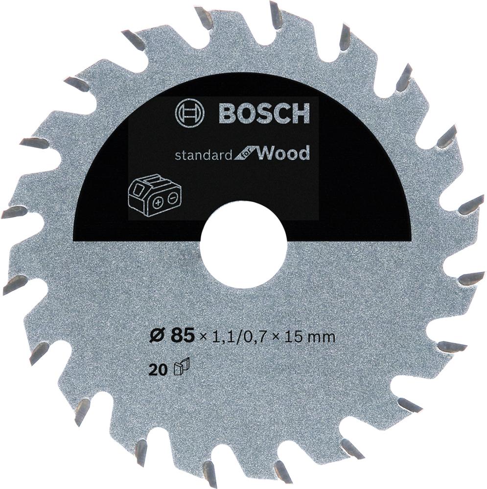 HM-Kreissägeblatt 85x1,1/0,7x15 20Z Bosch VE à 1 Stück Standard Wood f Akkusägen