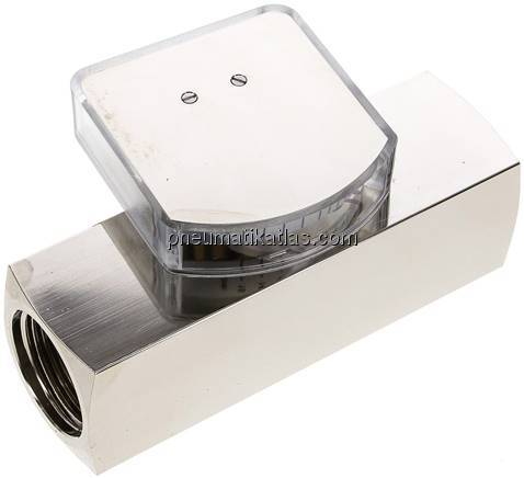 Durchflussmesser G 1" (IG), 5 - 15 l/min, Messing vernickelt