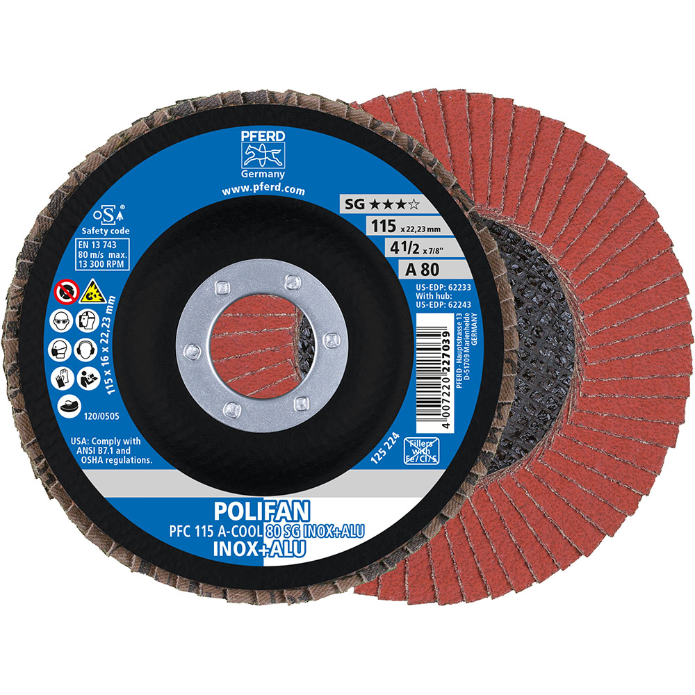 POLIFAN-Fächerscheiben PFC 115 A-COOL 80 SG INOX+ALU