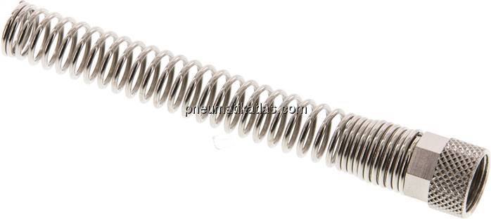 CK-Überwurfmutter 8x6mm(M 12x1), Messing vernickelt Knickschutz