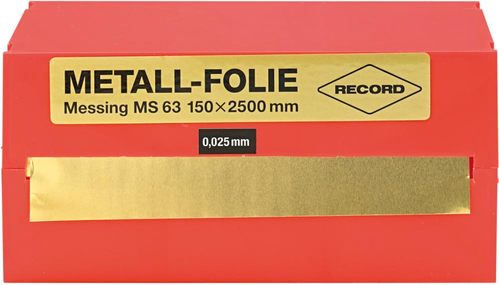 Metallfolie Messing 150x2500x0,500mm RECORD