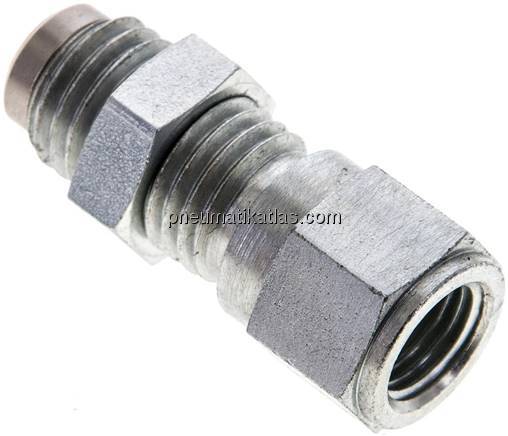 Manometeranschluss M 16x2 (AG) - NPT 1/4", Stahl verzinkt