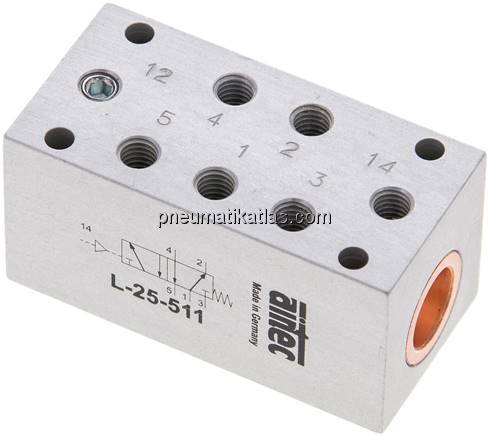 5/2-Wege Pneumatikventil M 5, Feder, Standard