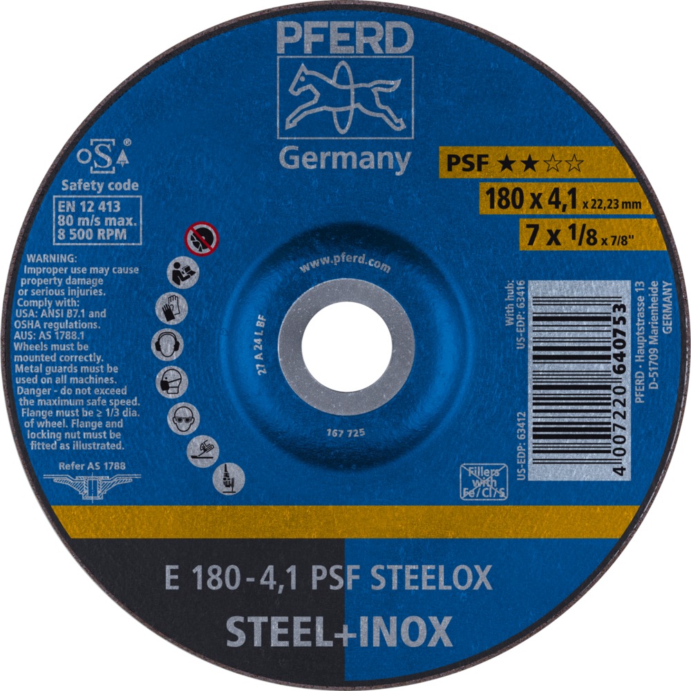 Schruppscheiben E 180-4,1 PSF STEELOX