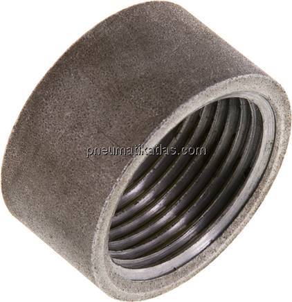 Anschweißmuffe Rp 1"-20mm, ST 37-2 (DIN2986-halb) Anschweißmuffe Rp 1"-20mm, ST 37-2 (DIN2986-halb)