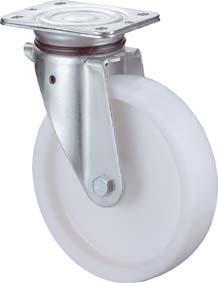 Lenkrolle 200mm N100.B10 Platte,Kst.weiß,RL N100.B10.201 BS ROLLEN