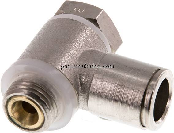 Winkel-Drosselrückschlagventil G 1/4"-10mm,zuluftregelnd
