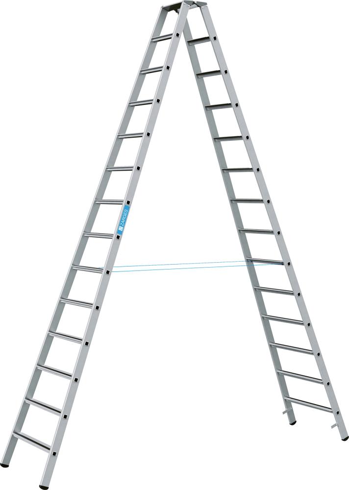 Stufenleiter Saferstep B 2x14 Stufen Leiterlänge 3,95 m Arbeitshöhe 5,20 m ZARGES