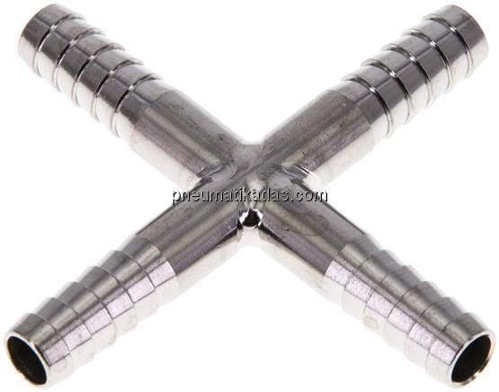 Kreuz-Schlauchverbinder 6 (1/4")mm, 1.4301