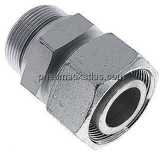 Einstellb. Schneidringverschr. G 1-1/2"-38 S, Stahl verzinkt