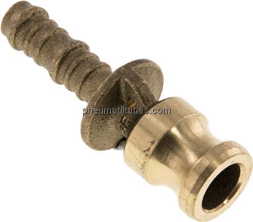 Kamlock-Stecker (E) 13 (1/2")mm Schlauch, Messing