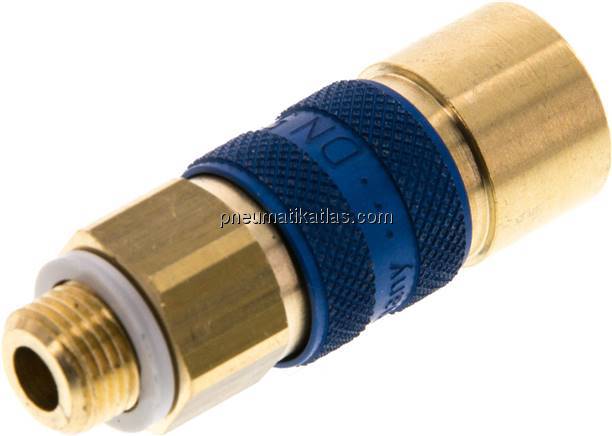 Kupplungsdose (NW5) G 1/8"(AG), blau, Sechseck SW10