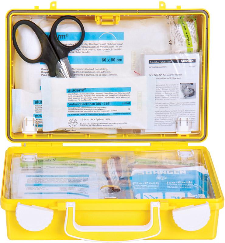 Erste-Hilfe-Koffer Extra Handwerk,DIN 13157,gelb
