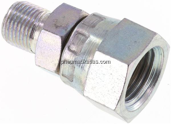 Einstellb. Einschraubverschr. 60°Keg.(G 1/4")-G 1/8"(AG)