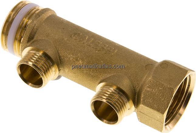 Verteilerrohr G 1"(IG/AG), Abgang 2x G 1/2" (AG)