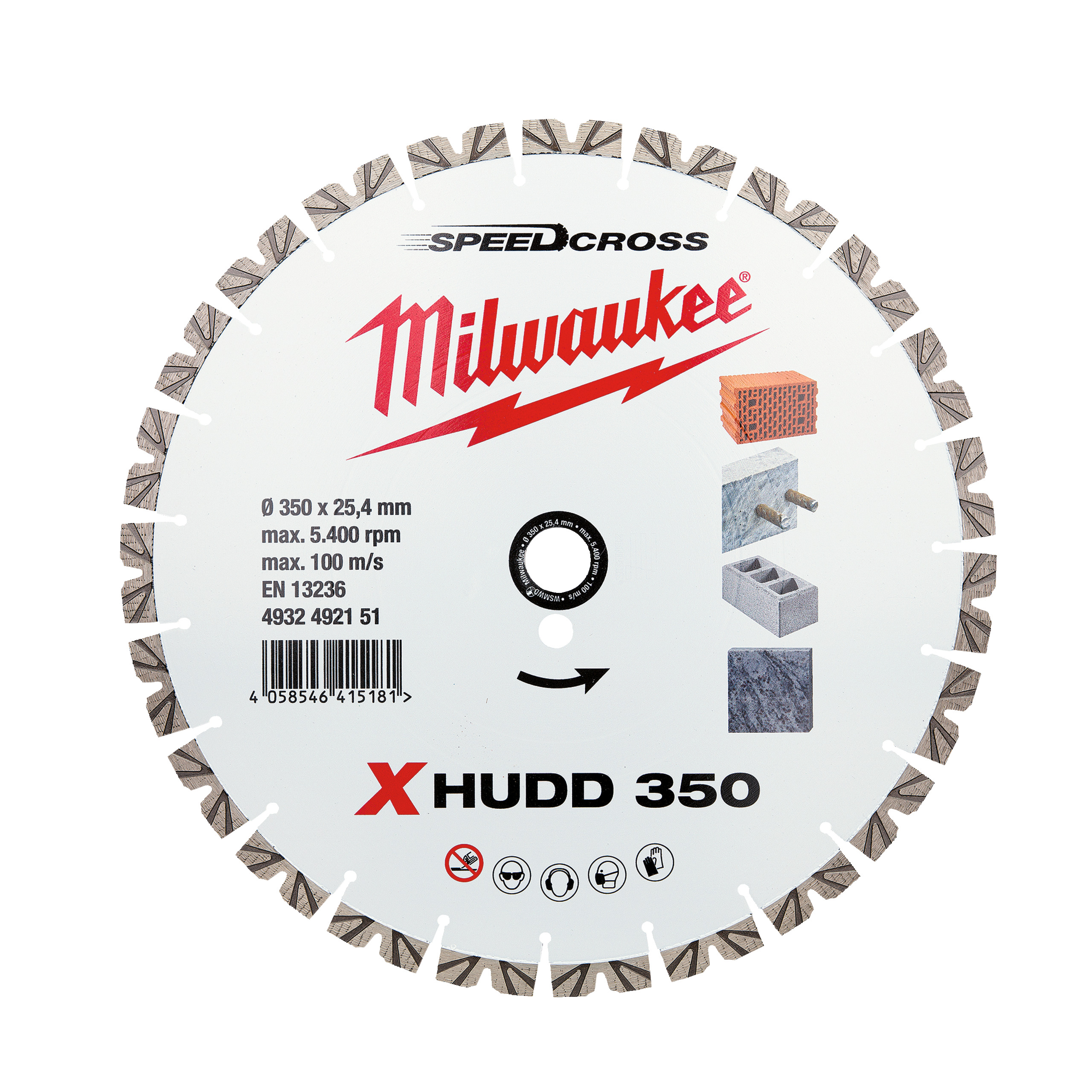 Speedcross Diamanttrennscheibe XHUDD 350 mm für harte Materialien