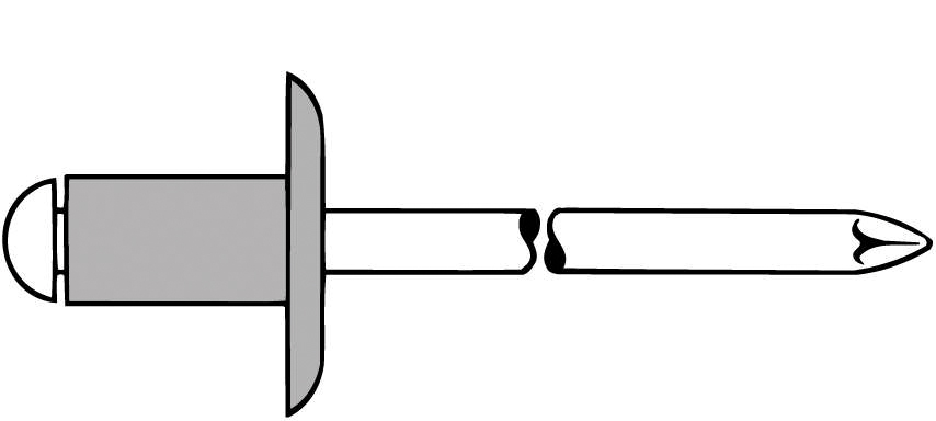 Blindniete Alu/Nirosta Großkopf 5 x 8 K 11