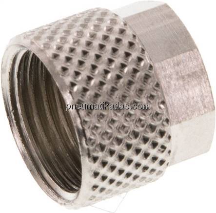 CK-Überwurfmutter 8x6mm(M 12x1), Messing vernickelt
