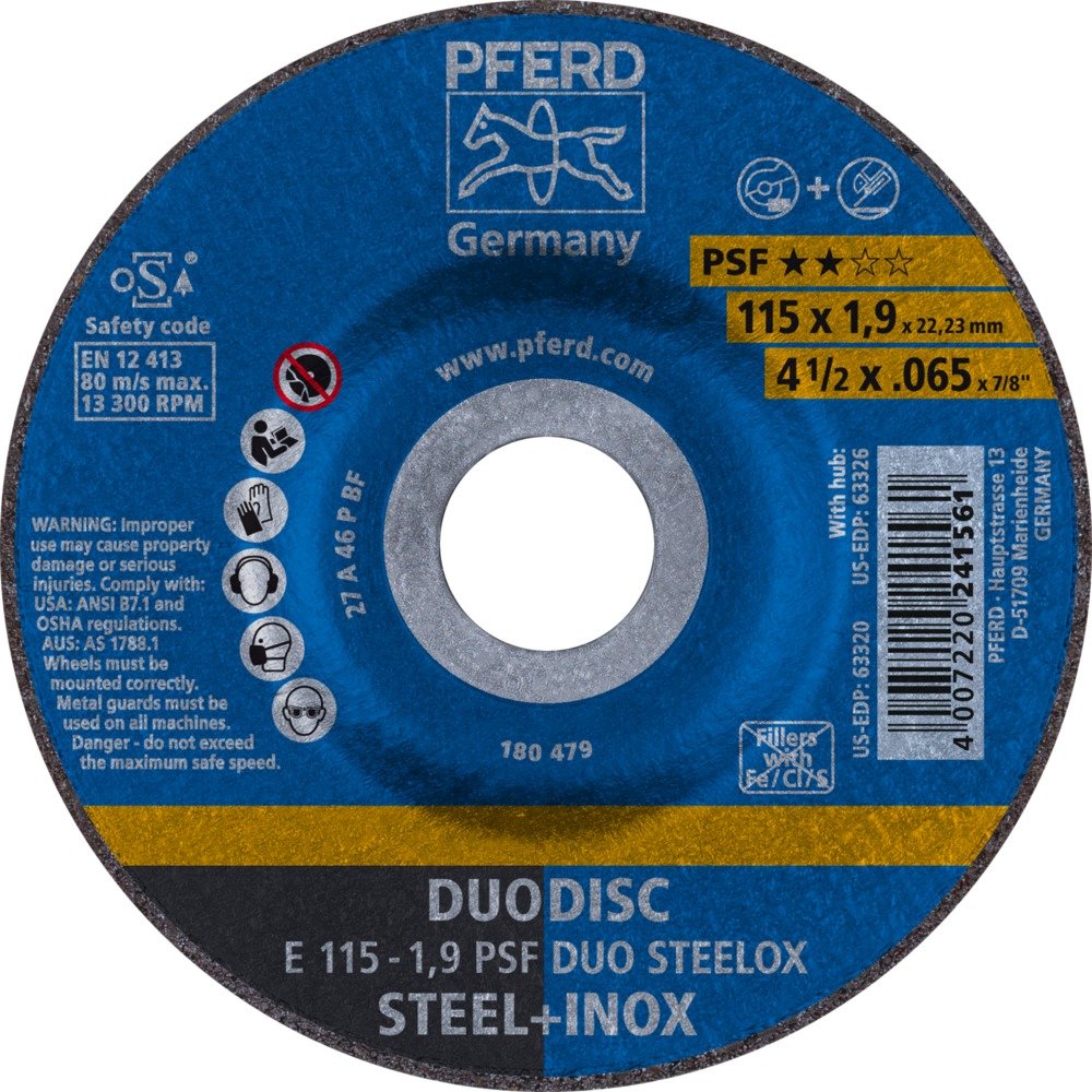 Trennscheiben E 115-1,9 PSF DUO STEELOX