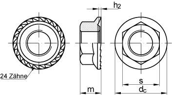ART 88934 Sechsk. Sperrzahnmut. Kl. 10 gal Zn M 16 gal Zn Artikelbild