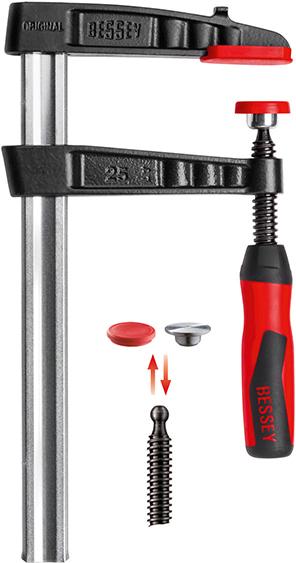 Schraubwzinge Temperguss mit 2-Komponenten-Heft 1250x120mm / 35x11mm BESSEY