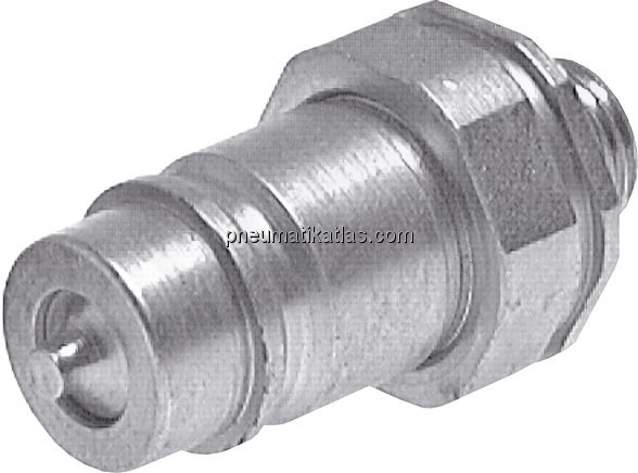 Exemplarische Darstellung: Steck-Kupplung mit Rohranschluss ISO 8434-1 (DIN 2353), Stecker, Stahl verzinkt Exemplarische Darstellung: Steck-Kupplung mit Rohr