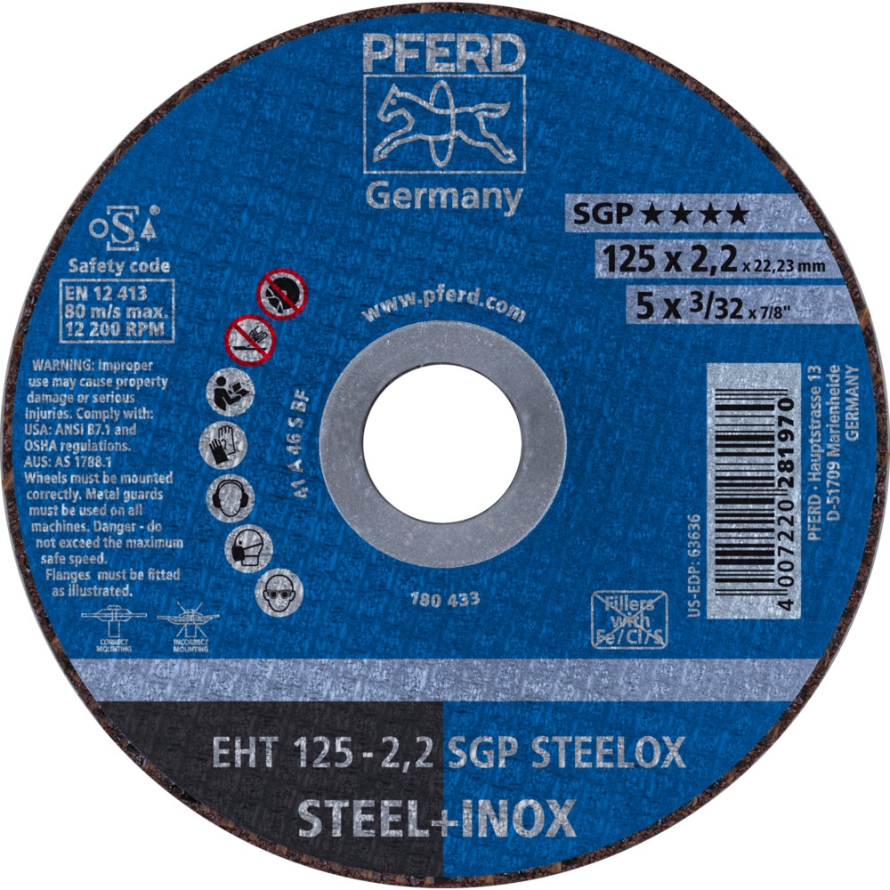 Trennscheiben EHT 125-2,2 SGP STEELOX