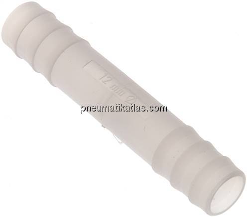 Schlauchverbindungsrohr 13 (1/2")mm-13 (1/2")mm, PVDF