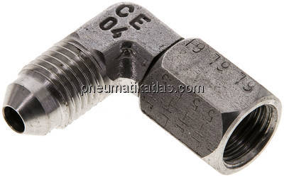90°-Einschraubwinkel, UNF 7/16"-20 (JIC), V4A