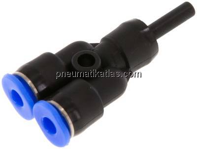 Y-Steckanschluss, 3mm Stecknippel, 3mm Schlauch Y-Steckanschluss, 3mm Stecknippel, 3mm Schlauch