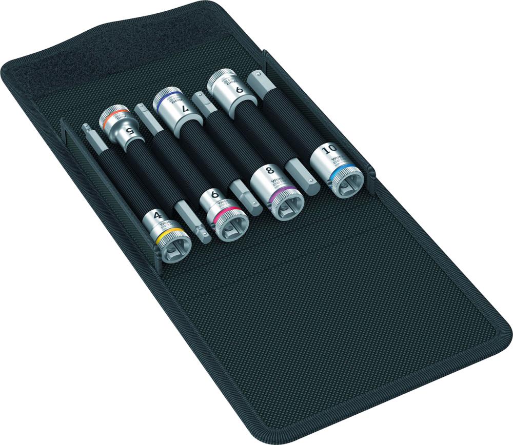 Schraubendrehereinsatz Satz mit Haltefunktion 3/8" Innensechskant 4-10mm lang 7-teilig Wera Schraubendrehereinsatz Satz mit Haltefunktion 3/8" Innensechskant 4-10mm lang 7-teilig Wera