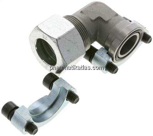 Winkel-Flanschverschraubung 1"-SAE (3000 PSI), 30 S (M42x2)