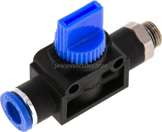 3/2-Wege-Absperrventil G 1/8"-8mm, Schlauchseite entlüftend