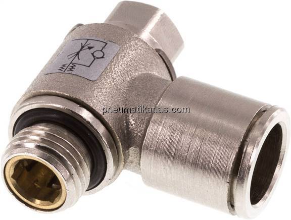 Winkel-Drosselrückschlagventil G 1/4"-12mm,zuluftregelnd
