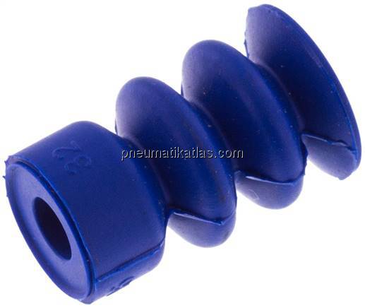 Balgsauger, 2,5-fach, Ø 14x10mm, PUR (50A), blau
