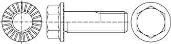 ART 88913 Sechskantschraube Kl. 100 m. Sperr-Ripp, M 16 x 70 Artikelbild
