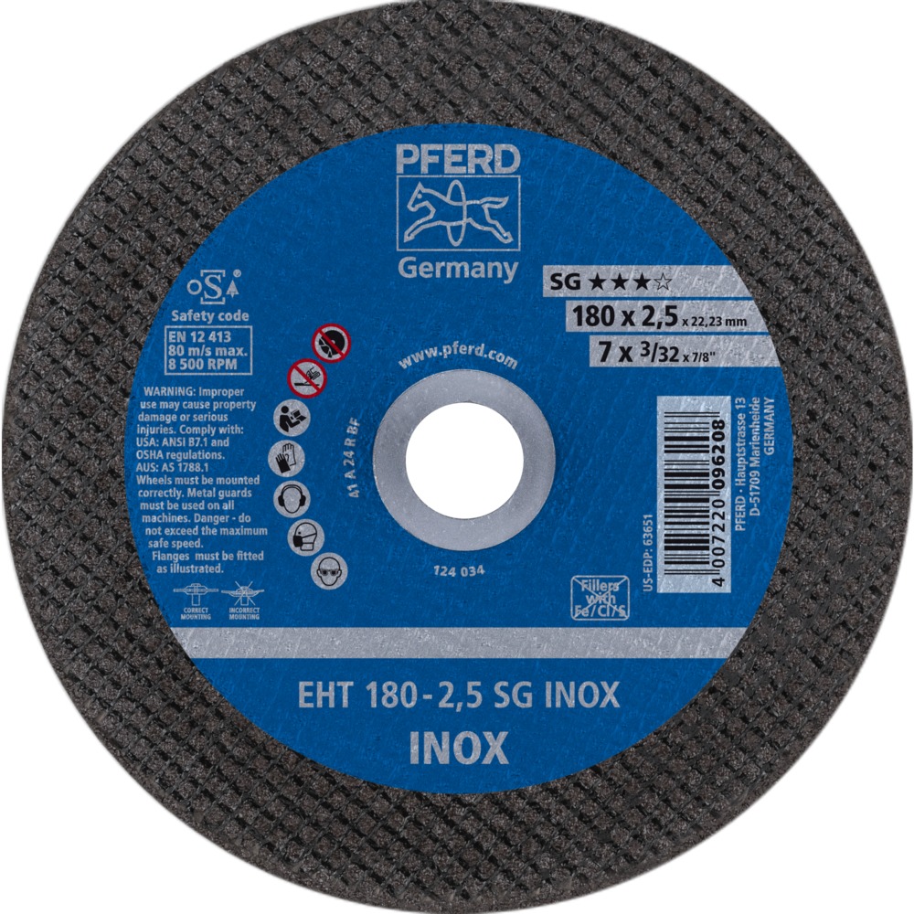 Trennscheiben EHT 180-2,5 SG INOX
