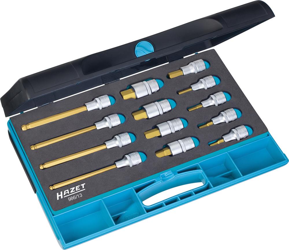 Schraubendrehereinsatz- Satz 1/2" Innensechskant 5-19mm 13-teilig Hazet Schraubendrehereinsatz- Satz 1/2" Innensechskant 5-19mm 13-teilig Hazet