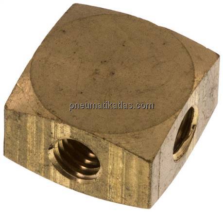 Kreuz-Verteiler 4x M 5,Messing