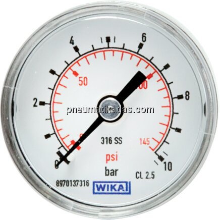 Exemplarische Darstellung: Manometer waagerecht, E