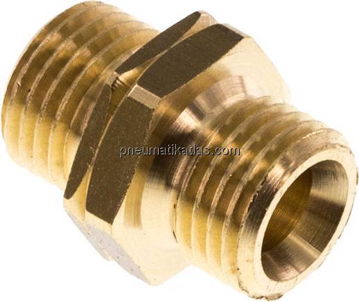 Doppelnippel G 1/4"-G 1/4" LH, Messing