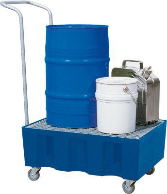 Auffangwanne PE 60 l m. Rollen u. PE-Giro ASECOS