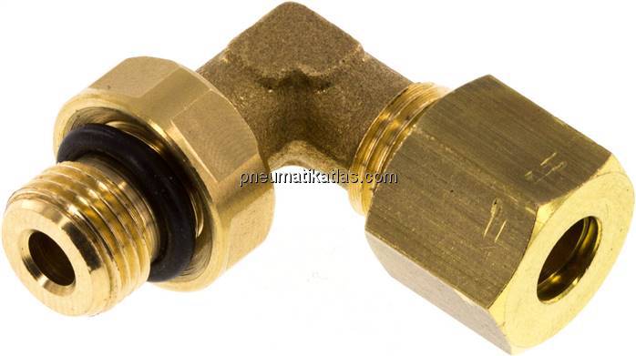 Winkel-Klemmringverschraubung G 1/8"-6 (M10x1)mm, Messing