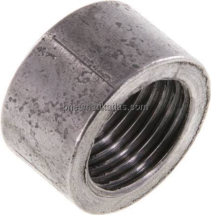 Anschweißmuffe Rp 1/2"-15mm, ST 37-2 (DIN2986-halb) Anschweißmuffe Rp 1/2"-15mm, ST 37-2 (DIN2986-halb)